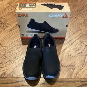 Gerry Mens MOC II‎ Black Slip On Shoes Hands Free Size 11 W/Box